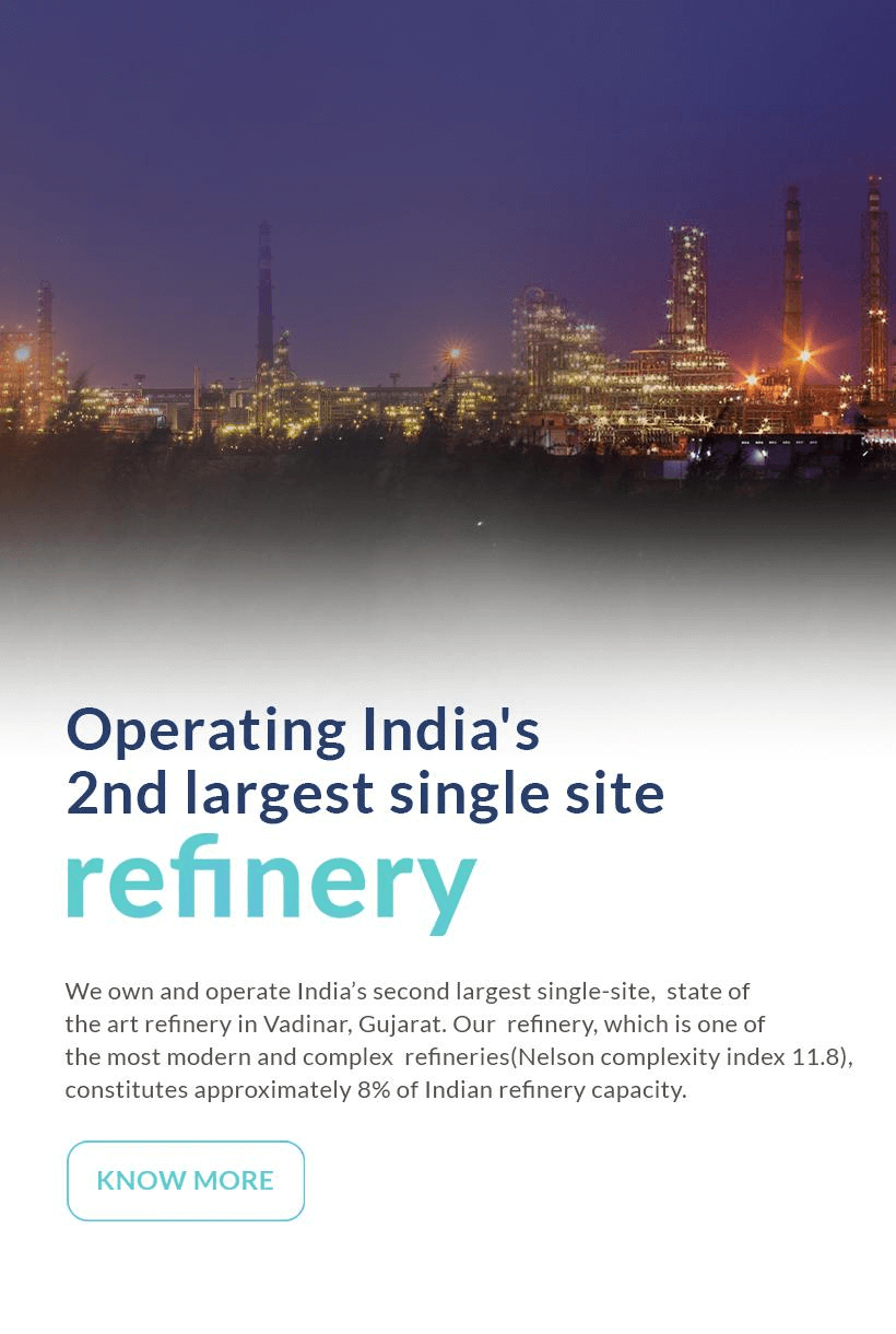 India's 2nd largest oil refinery- Nayara Energy