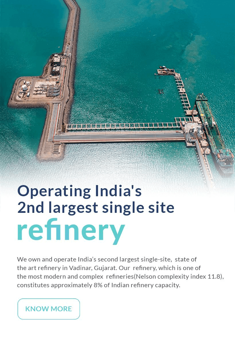 India's 2nd largest oil refinery- Nayara Energy